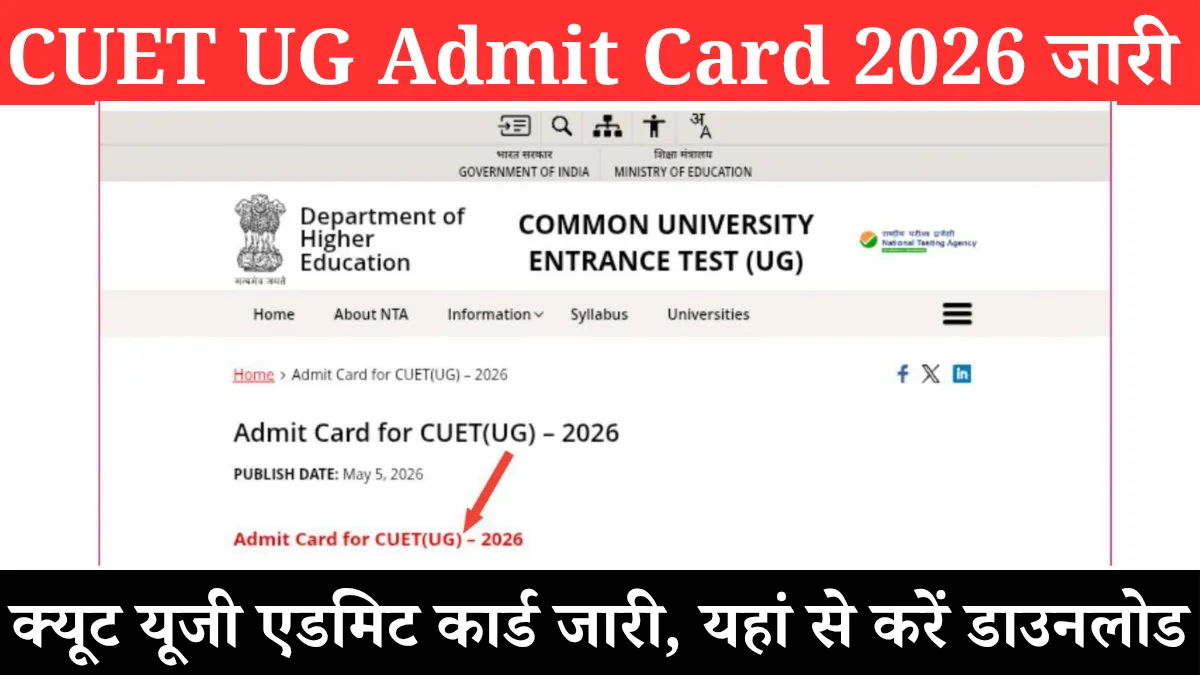 CUET UG Admit Card 2026