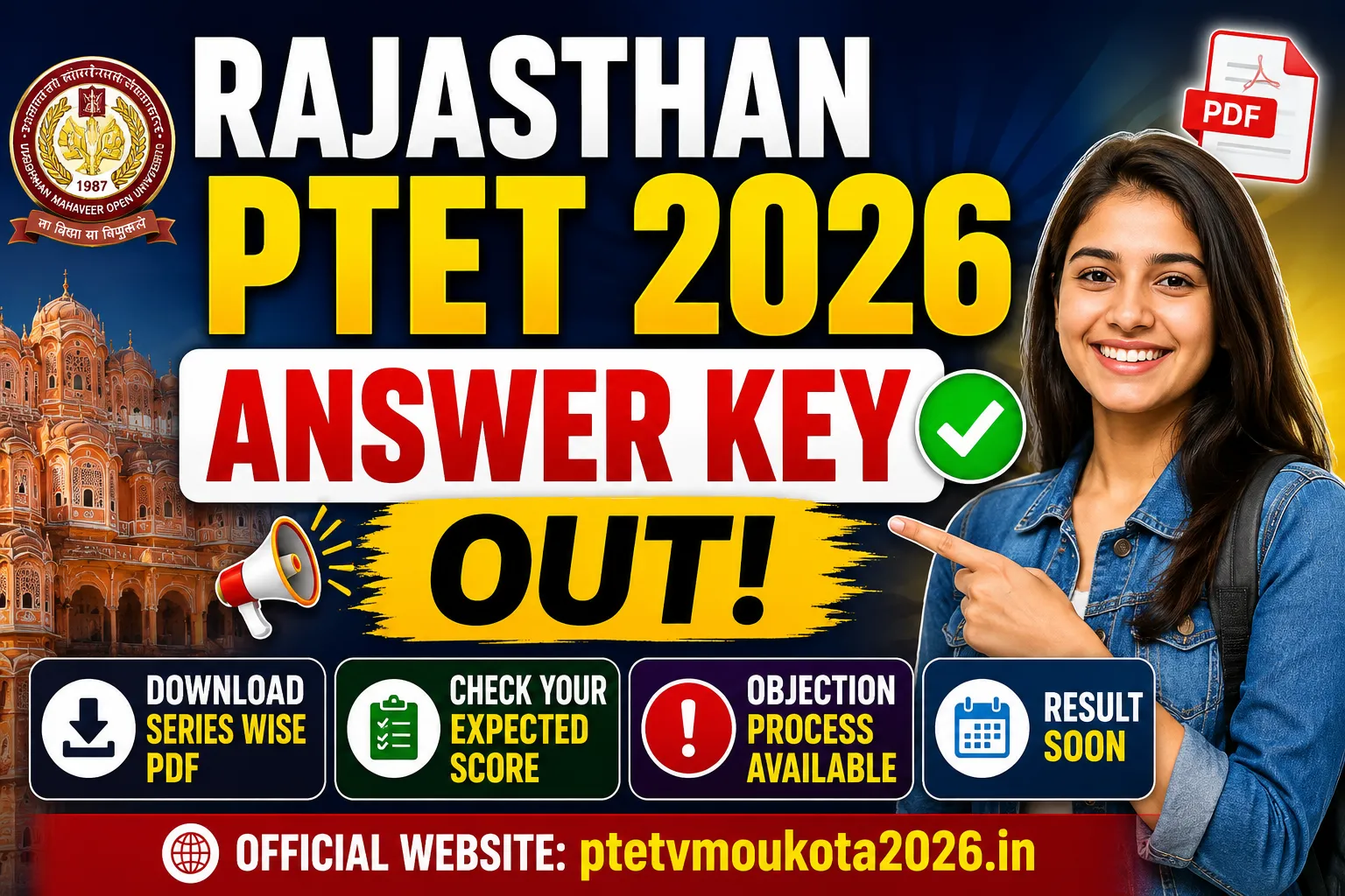 Rajasthan PTET Answer Key 2026